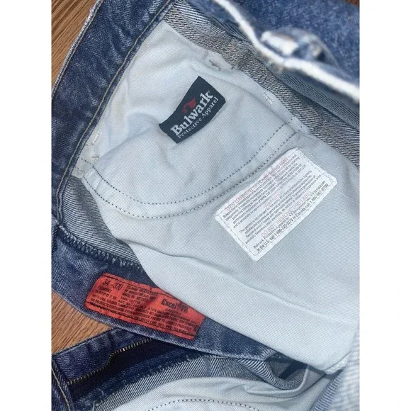 BULWARK FR Blue Denim Fire Flame Resistant Work Pants Jeans - Picture 7 of 8